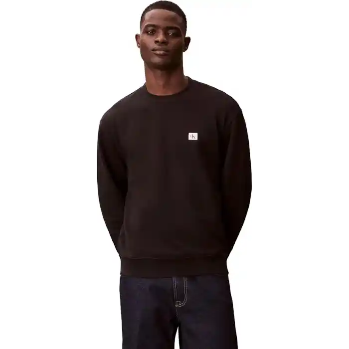 Calvin Klein Ls Eu 350Terry Badge Cn Bisiklet Yaka Sweatshirt, LV04RC273GUB1