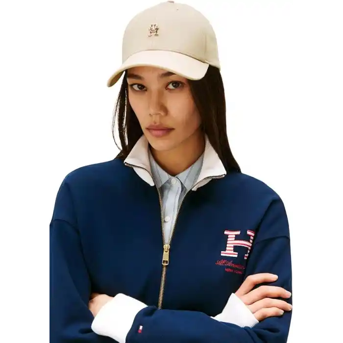 Tommy Hilfiger Kadın TH ELEVATED CHIC CAP Şapka Classic Beige Tek Beden
