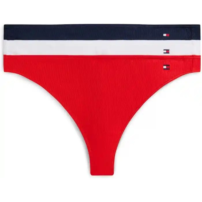 Tommy Hilfiger 3P LRX DIPPED THONG (EXT.SIZES) Tanga Kadın