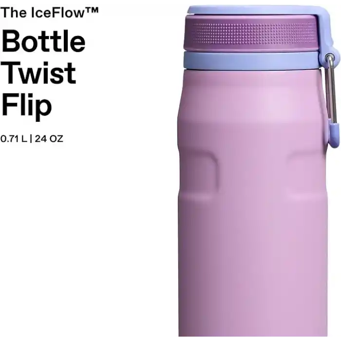 STANLEY The IceFlow™ Twist & Flip Termos Su Şişesi 0.7 Litre - Lila | Paslanmaz Çelik