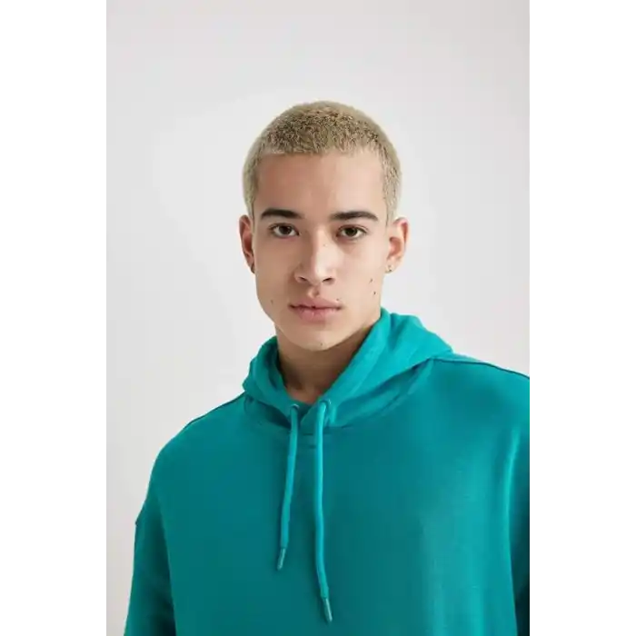 DeFacto Oversıze Kapüşonlu Sweatshirt B7849AXNS Erkek
