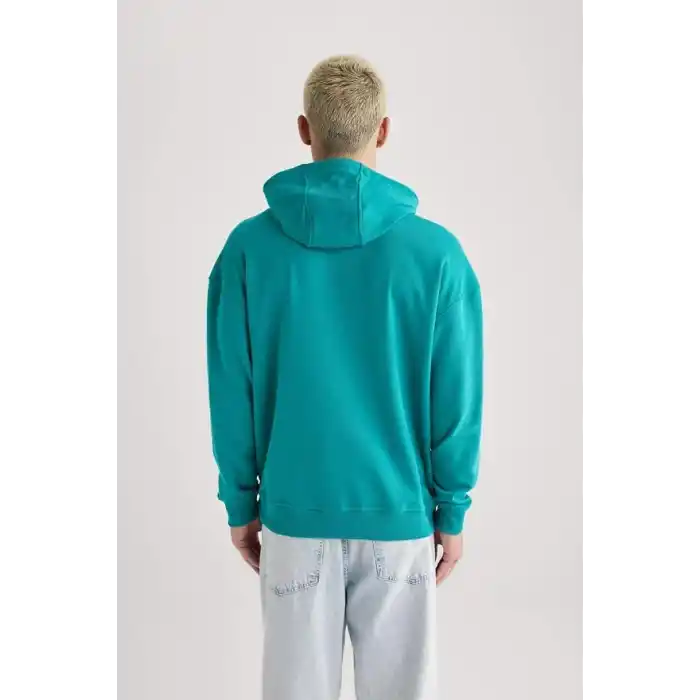 DeFacto Oversıze Kapüşonlu Sweatshirt B7849AXNS Erkek
