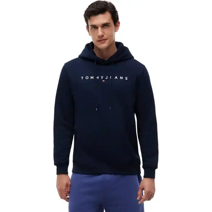 Tommy Jeans TJM REG LINEAR LOGO HOODIE EXT Sweatshirt Erkek