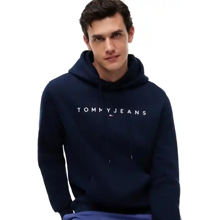 Tommy Jeans TJM REG LINEAR LOGO HOODIE EXT Sweatshirt Erkek
