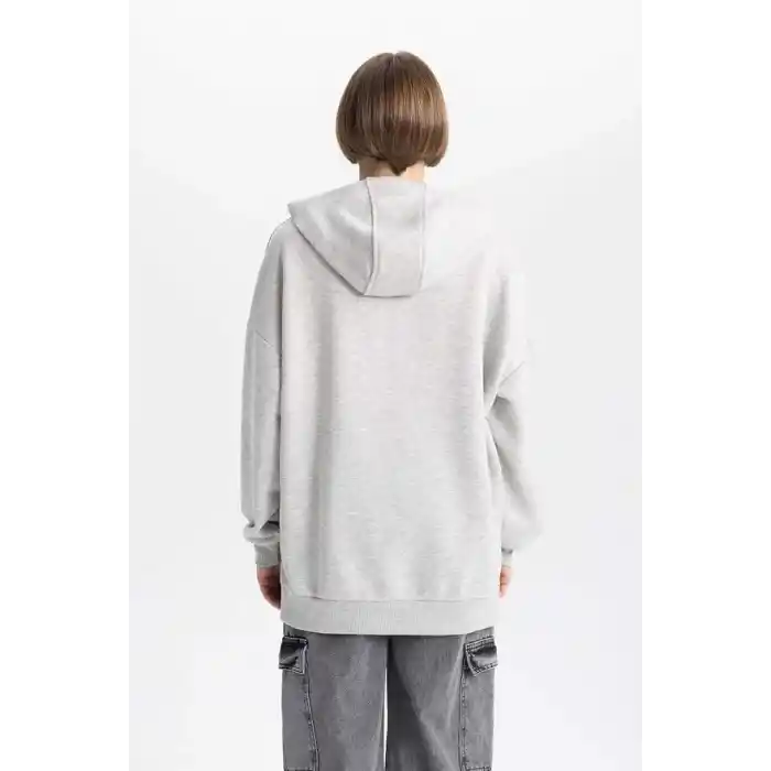 DeFacto Oversize Geniş Kalıp Kapüşonlu Sweatshirt