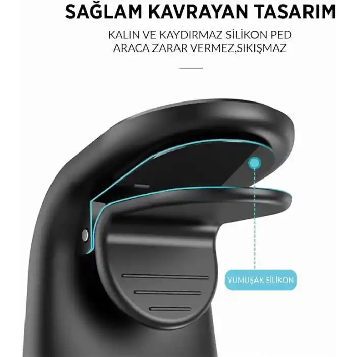 Juo Havalandırma Izgarası için Manyetik Mıknatıslı Telefon Tutucu + 2 Adet Manyetik Plaka