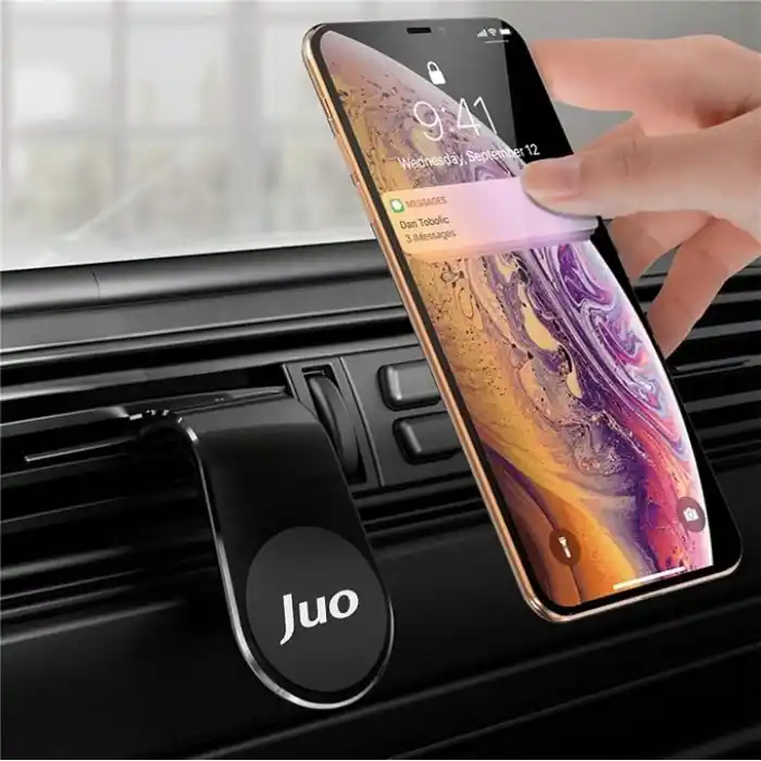 Juo Havalandırma Izgarası için Manyetik Mıknatıslı Telefon Tutucu + 2 Adet Manyetik Plaka