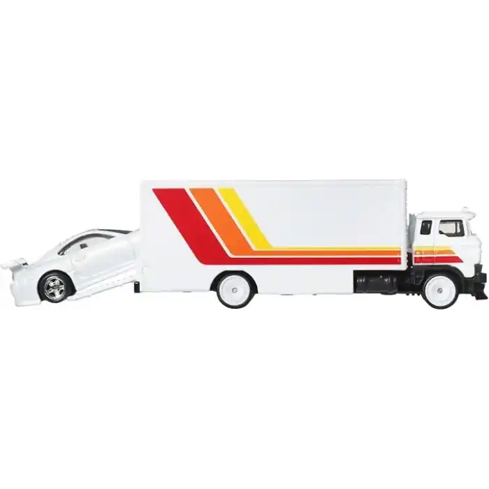 Hot Wheels Koleksiyon Seti Arabalar sergilenmeye uygun setler, 3 adet 1:64 ölçekli araba ve 1 adet 1:64 ölçekli Team Transport araç, Metal/Metal şasi ve Real Riders tekerlekler, JHW44