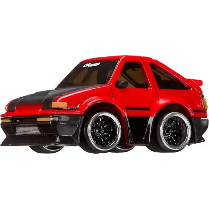 MGAE CarTuned JDM Seri 2 1985-87 Sprinter Trueno GT-Apex AE86, Siyah Kırmızı, Diecast Metal Oyuncak Araba, Koleksiyon
