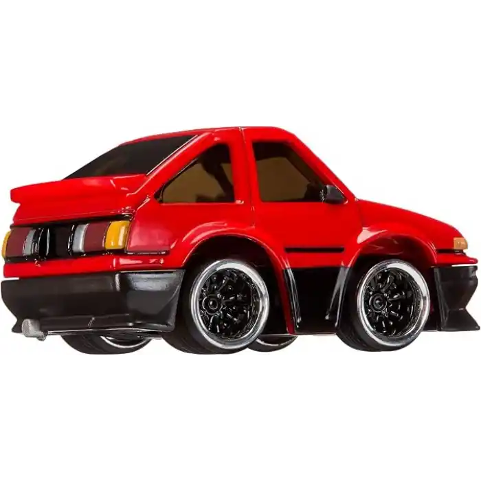 MGAE CarTuned JDM Seri 2 1985-87 Sprinter Trueno GT-Apex AE86, Siyah Kırmızı, Diecast Metal Oyuncak Araba, Koleksiyon