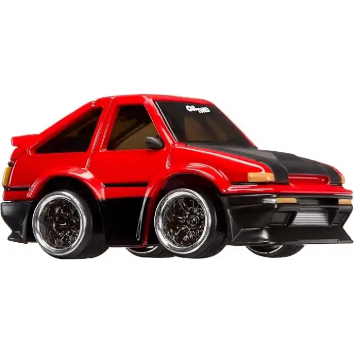 MGAE CarTuned JDM Seri 2 1985-87 Sprinter Trueno GT-Apex AE86, Siyah Kırmızı, Diecast Metal Oyuncak Araba, Koleksiyon