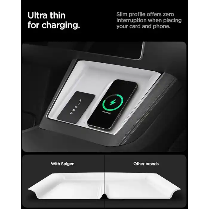 Spigen Tesla Model Y Juniper 2026-2025 Kablosuz Şarj Pedi Koruyucu Kaplama TO261JH White - ACP10032