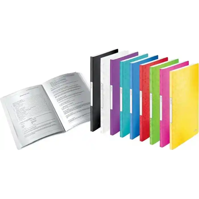 Leitz WOW A4 Sunum Dosyası, Metalik Pembe, 20 Şeffaf Poşetli, 40 A4 Sayfa Kapasiteli, 46310023