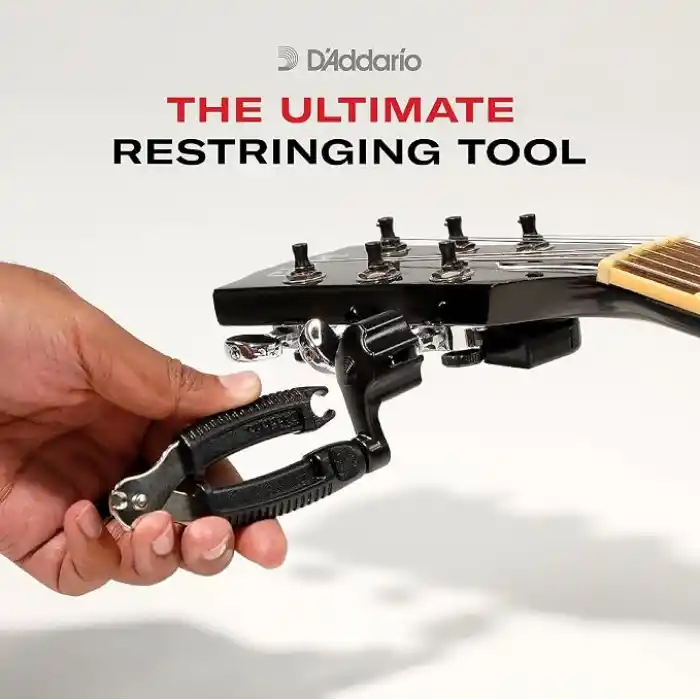 Planet Waves DAddario Accessories Pro-Winder - Gitar Teli Sargısı, Kesici, Köprü Pimi Çekici, Üstün Ergonomik Hepsi Bir Arada Alet, Germe İçin, Siyah