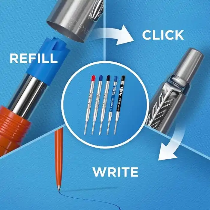 PARKER Jotter XL tükenmez kalem, tek renkli, paslanmaz çelik, orta kalem ucu, mavi mürekkep, hediye kutusu