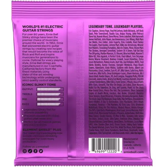 Ernie Ball Power Slinky Elektro Gitar Teli - Kalınlık 11-48