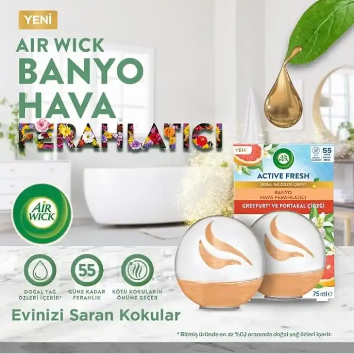 Airwick Decosphere Hava Tazeleyeci Greyfurt ve Portakal Çiçeği 75 Ml
