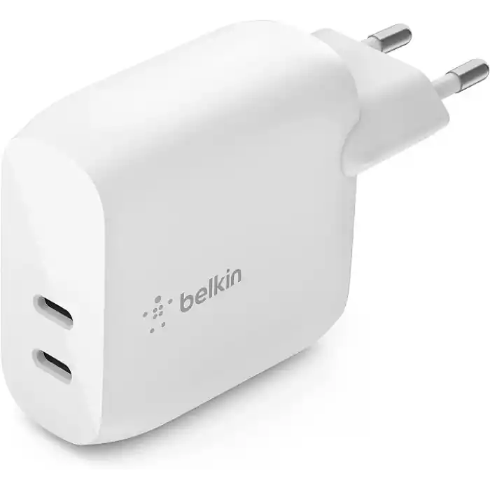 Belkin Çift 20W USB-C PD Duvar Şarj Cihazı 40W