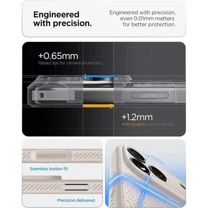 Spigen iPhone 18 Pro / 17 Pro ile Uyumlu Kılıf Liquid Air Natural Titanium - ACS09945