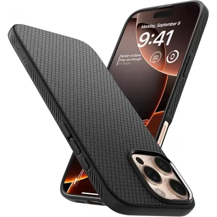 Spigen iPhone 16 Pro Max ile Uyumlu Kılıf Liquid Air Matte Black - ACS07988