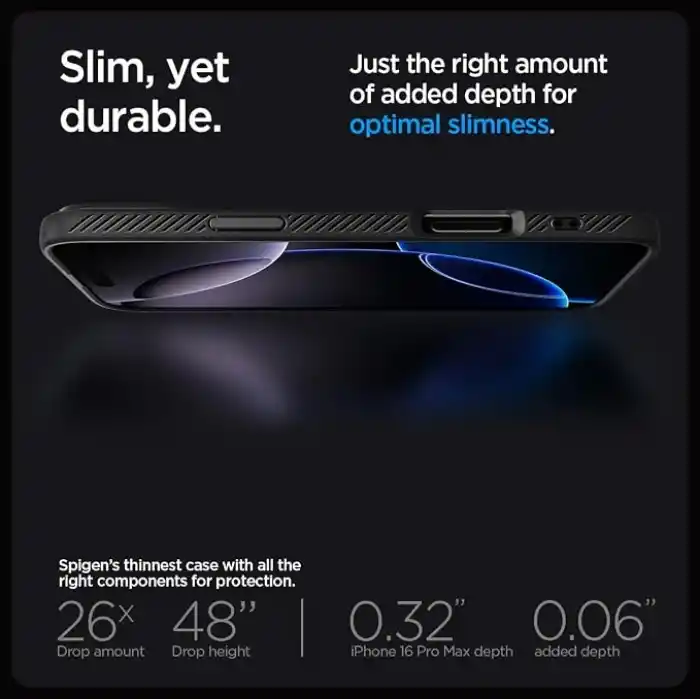 Spigen iPhone 16 Pro Max ile Uyumlu Kılıf Liquid Air Matte Black - ACS07988