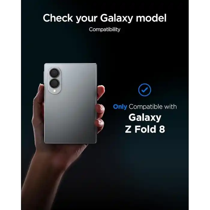 Spigen Galaxy Z Fold 8 ile Uyumlu Kamera Lens Koruyucu Cam Kolay Kurulum Glas.tR EZ Fit Optik Pro (2 Adet) Black - AGL11761