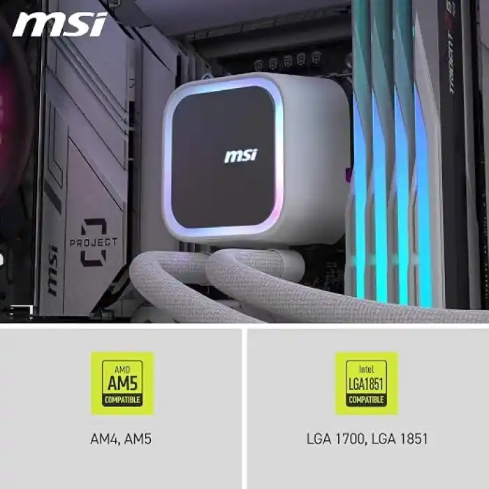 MSI MAG CORELIQUID A13 240 WHITE 240 mm ARGB Sıvı İşlemci Soğutucusu