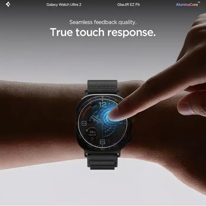Spigen Galaxy Watch Ultra 2 (47mm) ile Uyumlu Ekran Koruyucu Cam Kolay Kurulum Glas.tR EZ Fit (2 Adet) - AGL11758