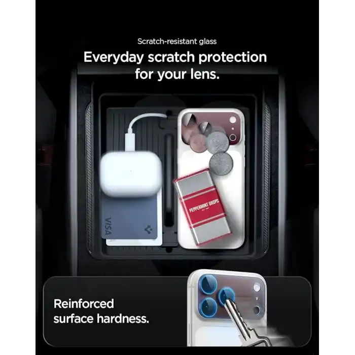 Spigen iPhone 18 Pro Max ile Uyumlu Kamera Lens Koruyucu Tam Kaplayan Cam Kolay Kurulum Glas.tR EZ Fit Optik Pro XL Dark Cherry - AGL12040
