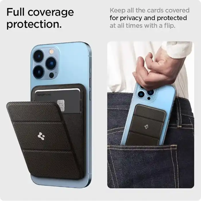 Spigen MagSafe Destekli Cüzdan Smart Fold Mag Fit Gunmetal - AMP02766