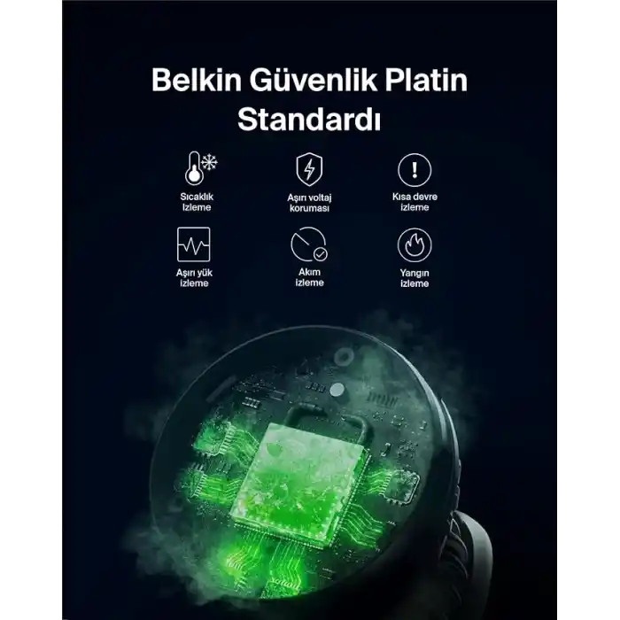Belkin 3ü 1 Arada Manyetik MagSafe Uyumlu Qi2 15W Kablosuz Şarj Standı, iPhone 16, 15, 14 ve 13 Serisi, AirPods, Apple Watch vb. için Hızlı Şarj Özellikli iPhone Şarj Cihazı (PSU dahil) - Siyah