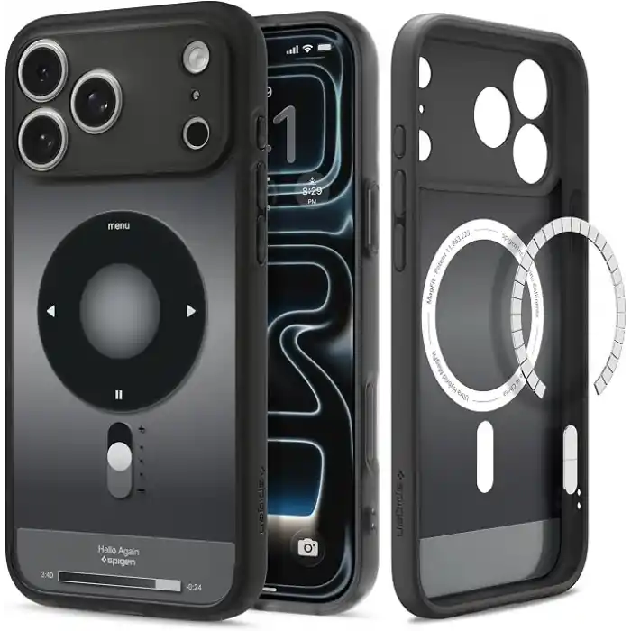Spigen iPhone 18 Pro / 17 Pro ile Uyumlu MagSafe Kılıf Ultra Hybrid Mag Fit Classic Black - ACS10076