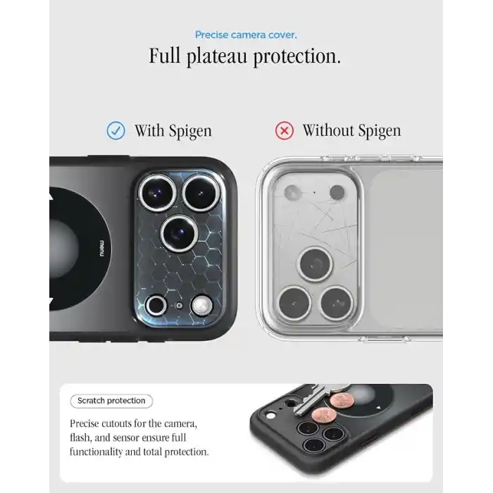 Spigen iPhone 18 Pro / 17 Pro ile Uyumlu MagSafe Kılıf Ultra Hybrid Mag Fit Classic Black - ACS10076
