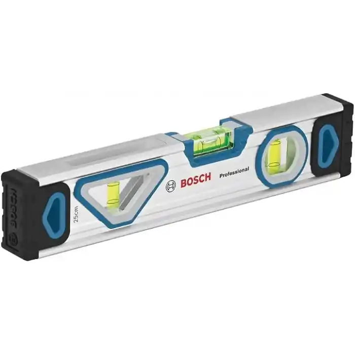 Bosch Professional Su terazisi 25 cm mıknatıs sistemli, çepeçevre okunabilir, alüminyum gövde, sağlam uç kapakları