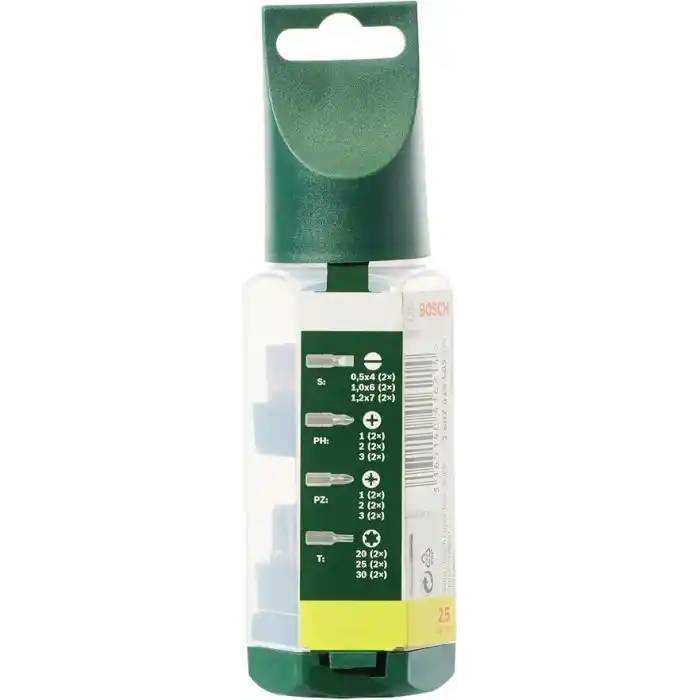 Bosch Professional Accessories Vidalama Seti, Yeşil, 25 Adet