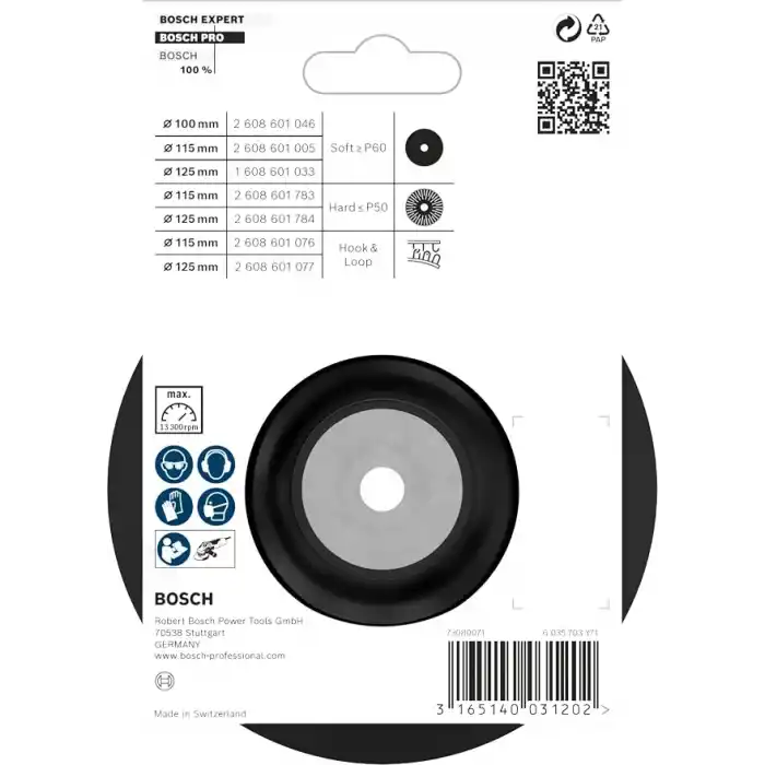Bosch Professional Accessories Professional Zımpara diski 115 mm, 1 adet