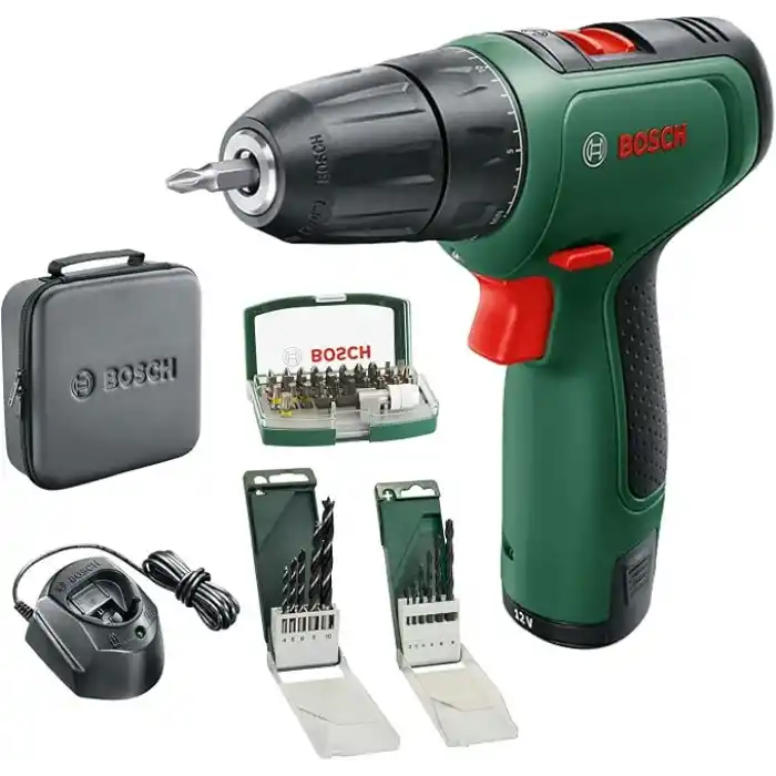 Bosch Akülü Delme/Vidalama Makinesi EasyDrill 1200 (2.0 Ah Akü, 12 Volt Sistem, Delme ve Vidalama Uç Setleri, Yumuşak Çanta İçinde) – Amazon Exclusive