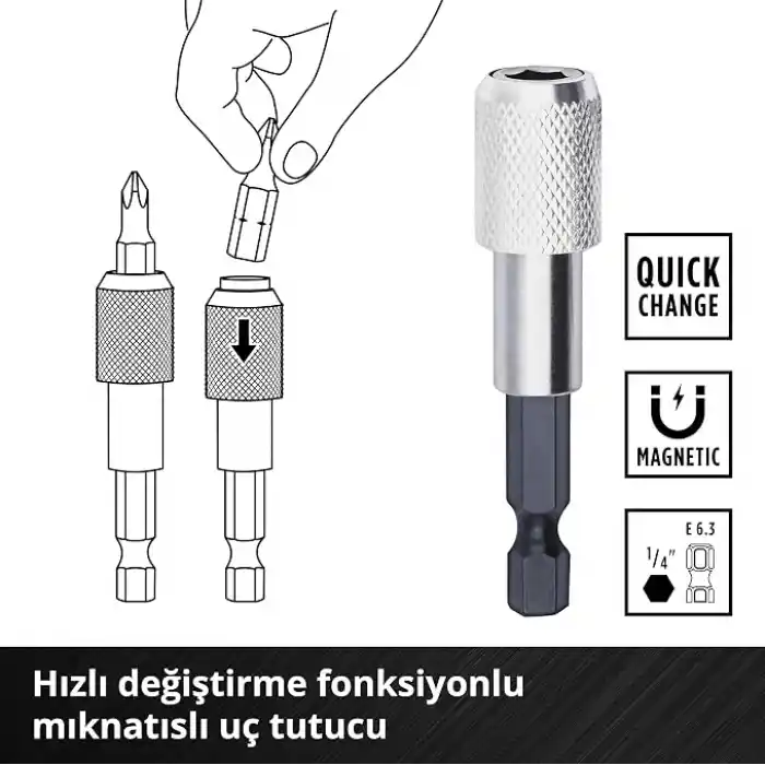 Einhell Orijinal M-CASE 33 Parça Bit Ucu Seti 49118903
