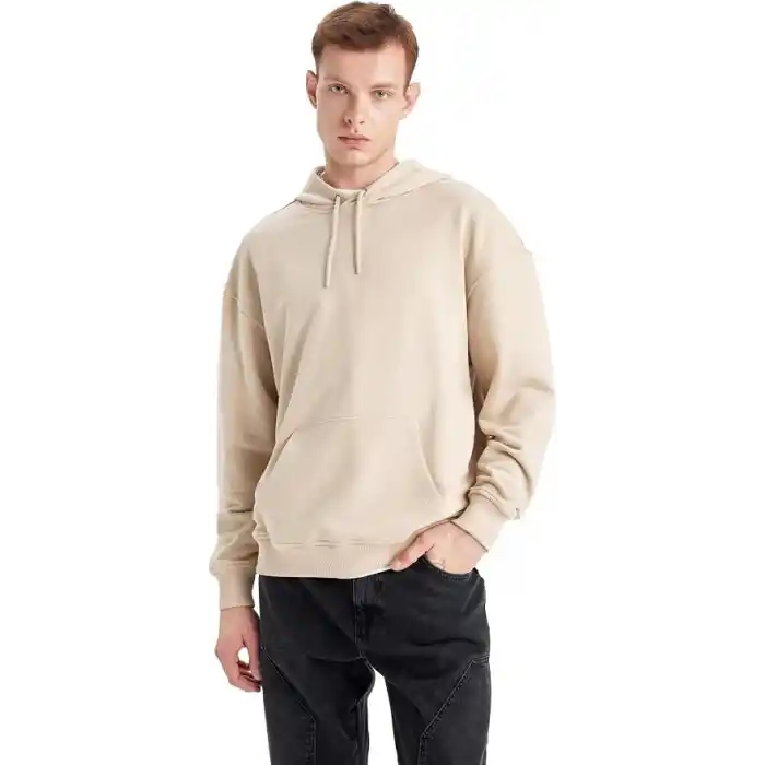 DeFacto Oversıze Kapüşonlu Sweatshirt B7849AXNS Erkek