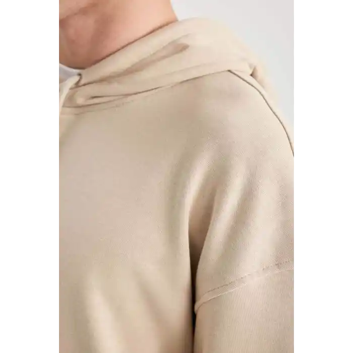 DeFacto Oversıze Kapüşonlu Sweatshirt B7849AXNS Erkek