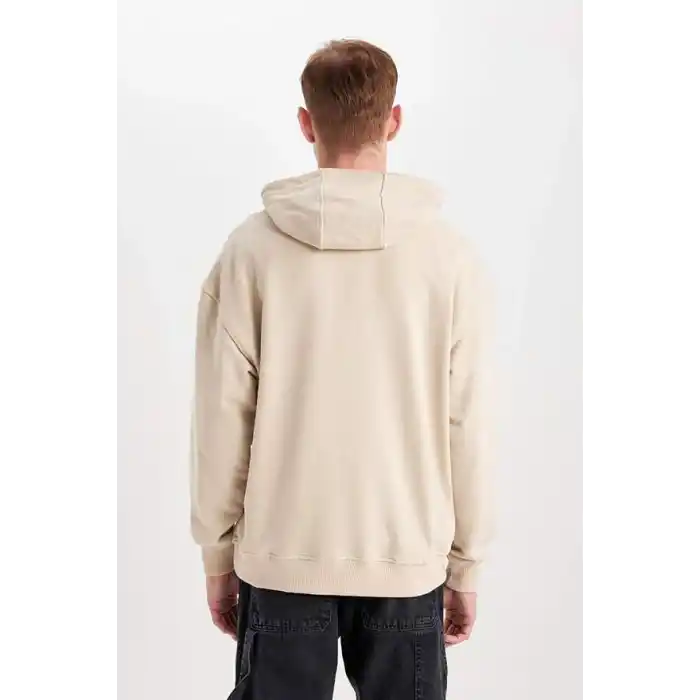 DeFacto Oversıze Kapüşonlu Sweatshirt B7849AXNS Erkek