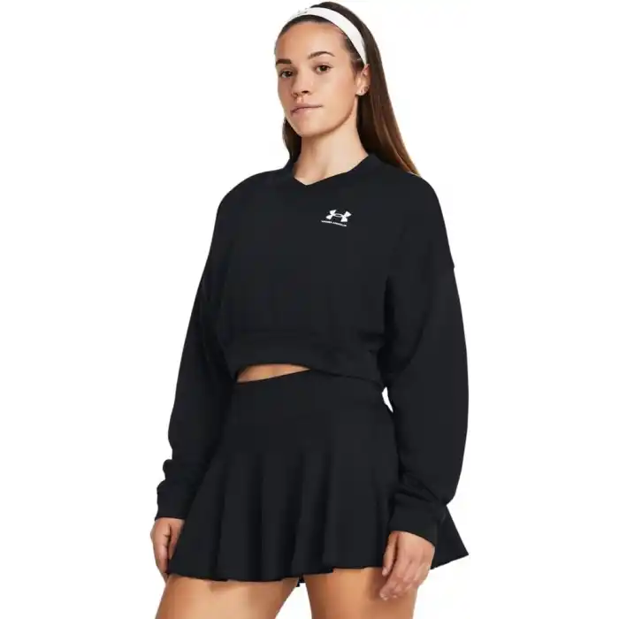 Under Armour Rakip Terry Büyük Boy Kırpılmış Bisiklet Yaka Sweatshirt Sweatshirt Kadın