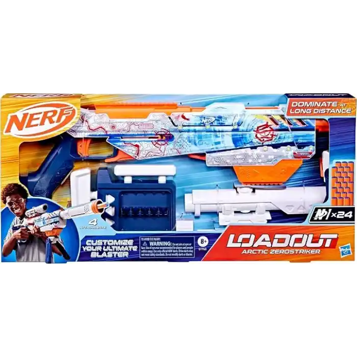 Nerf Loadout Arctic Zerostriker Tabanca ve N1 Dartlar