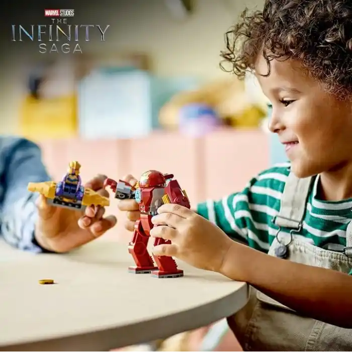 LEGO Marvel Iron Man Hulkbuster Thanos’a Karşı 76263 – 4 Yaş ve Üzeri Çocuklar için Süper Kahraman Hediyesi Fikri, Iron Man ve Uçağıyla Thanos Minifigürleri İçeren Oyuncak Yapım Seti (66 Parça)