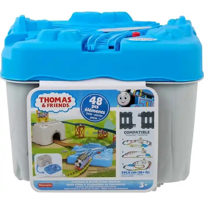 Mattel Thomas & Friends Oyuncak Tren Paleti Seti, Connect & Build Kovası, Kalıp Döküm ve Motorlu Trenler için 48 Parça Genişletme Paketi, Yaş 3+ Yıl, HNP81