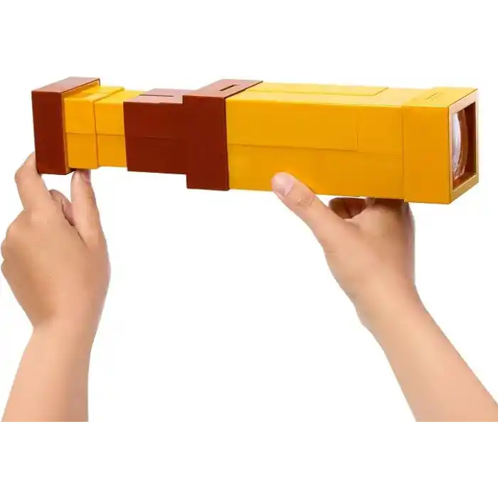 Piksel görüntü veren merceğe sahip Mattel Minecraft Oyuncak Dürbün, rol canlandırma oyunları ve kostümler için çocuklara uygun boyutlu aksesuar, JLK64