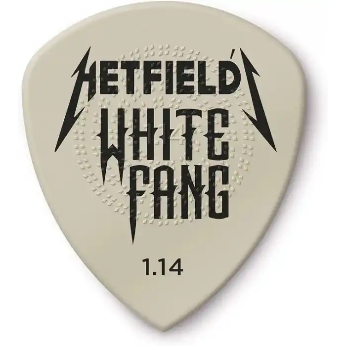 Jim Dunlop Dunlop Picks PH122P1.14 - Hetfield Beyaz Fang Akışı 1,14 mm - Oyuncu Paketi 6