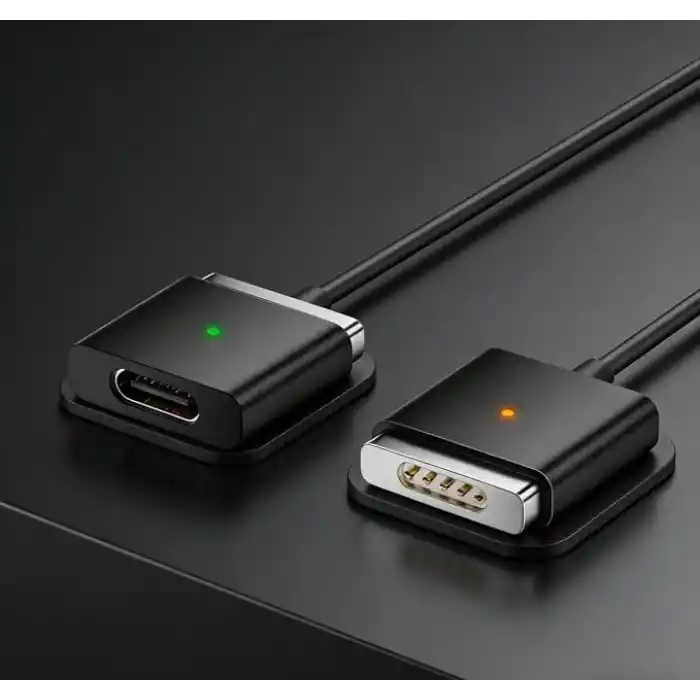 LivX Type-C to MagSafe 2 İle Uyumlu Dönüştürücü | 100W Hızlı Şarj Destekli | MacBook İle Uyumlu Çevirici Gri SF-2