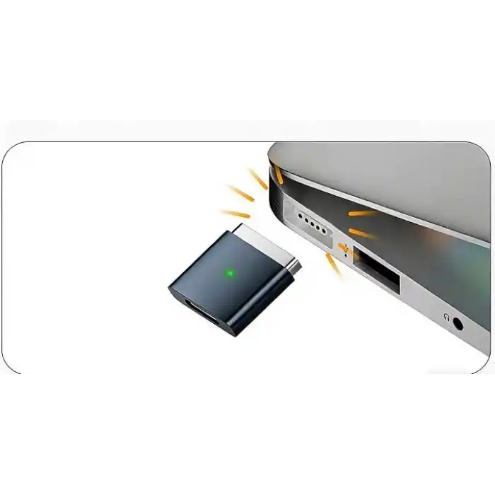LivX Type-C to MagSafe 2 İle Uyumlu Dönüştürücü | 100W Hızlı Şarj Destekli | MacBook İle Uyumlu Çevirici Gri SF-2