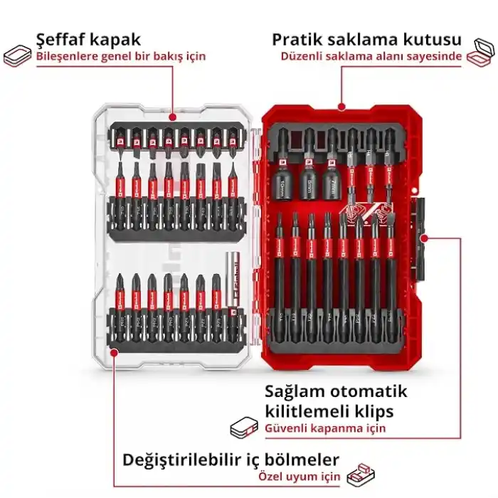 Einhell Orijinal M-CASE 38 Parça Darbeli Bits Ucu Set 49109250